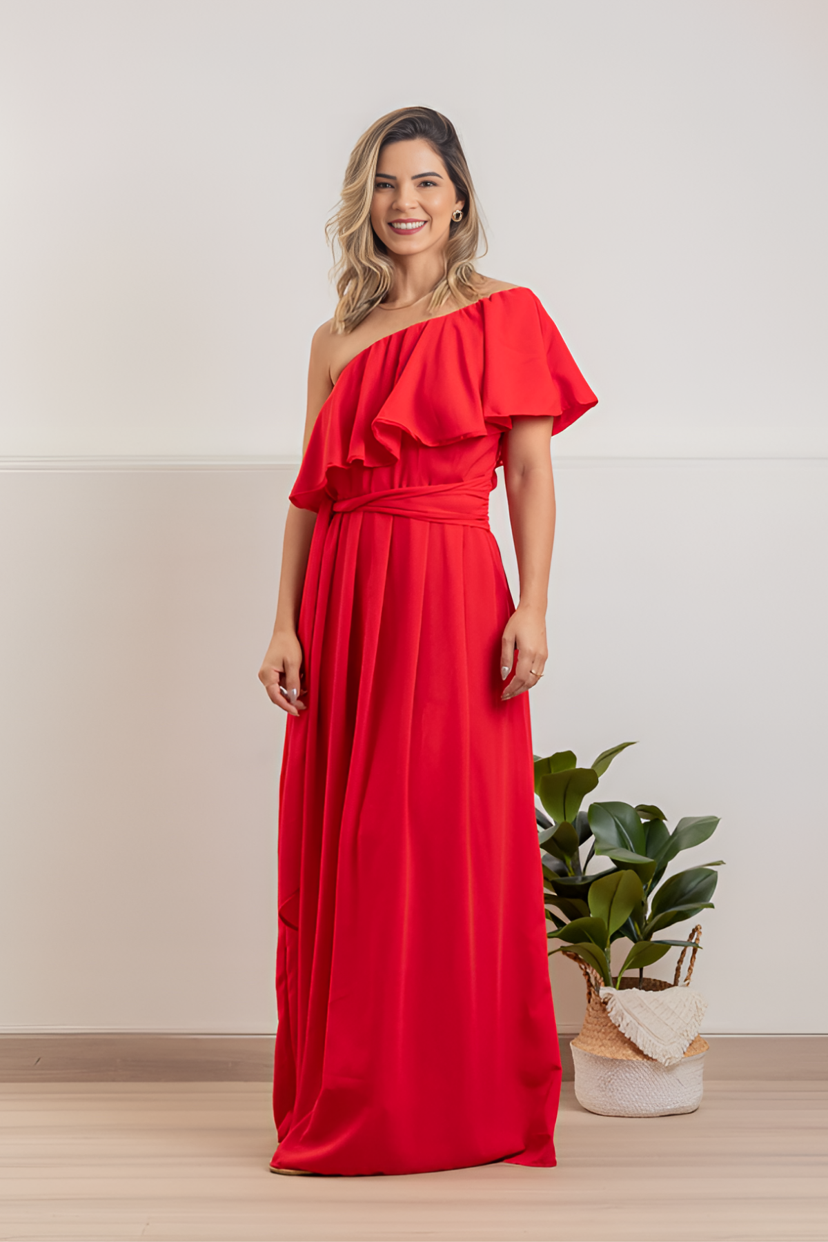 Vestido Longo Ombro Único - Melina