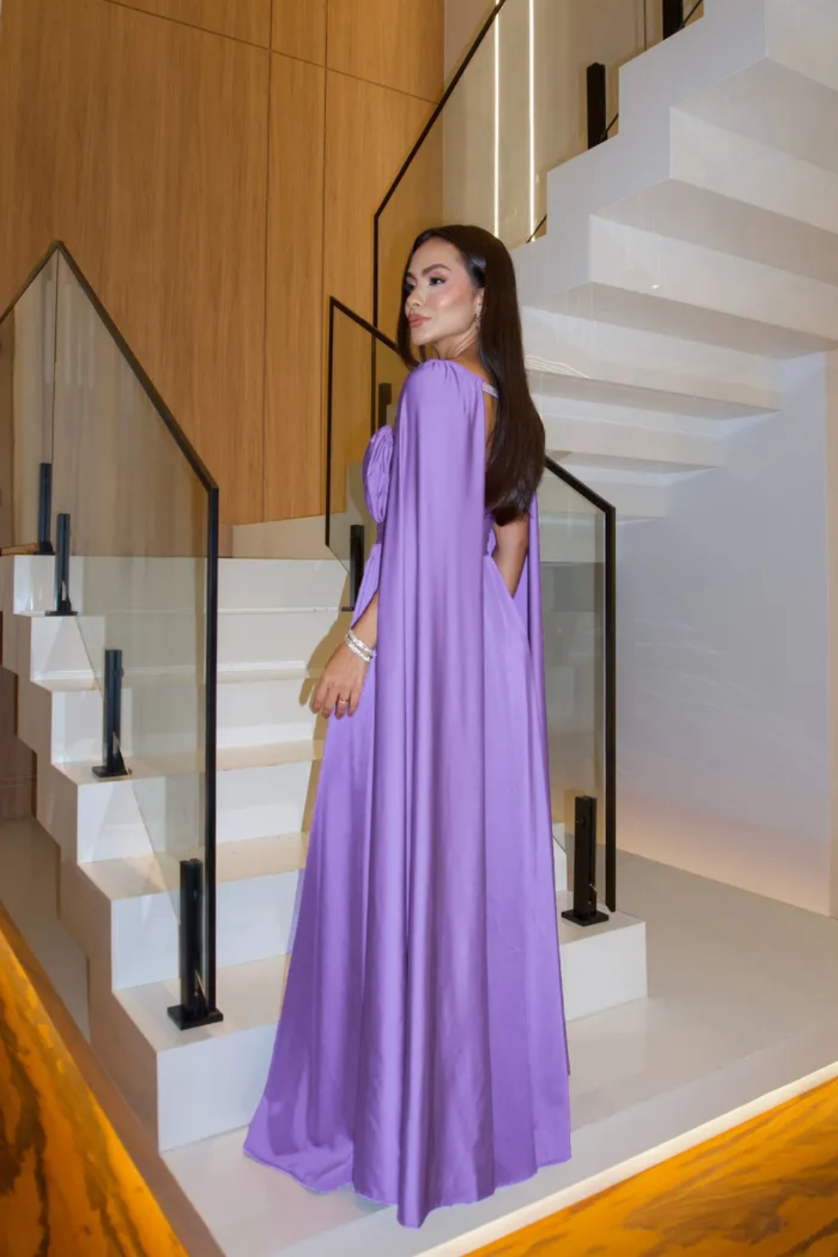 Vestido Longo Tomara-Que-Caia Com Capa - Marcela