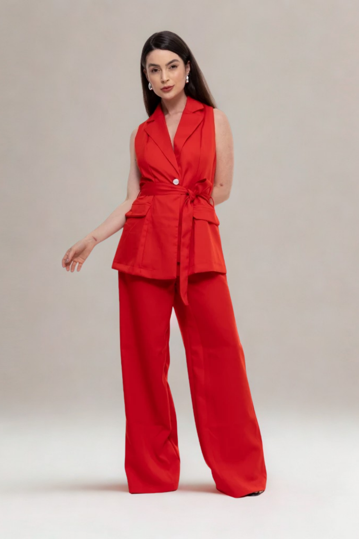 Conjunto Alfaiataria Blazer Colete e Calça - Lorena
