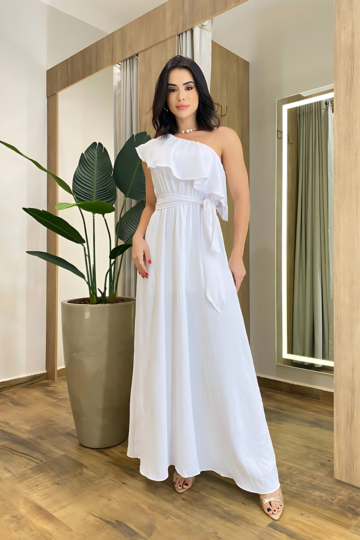 Vestido Longo Ombro Único - Melina