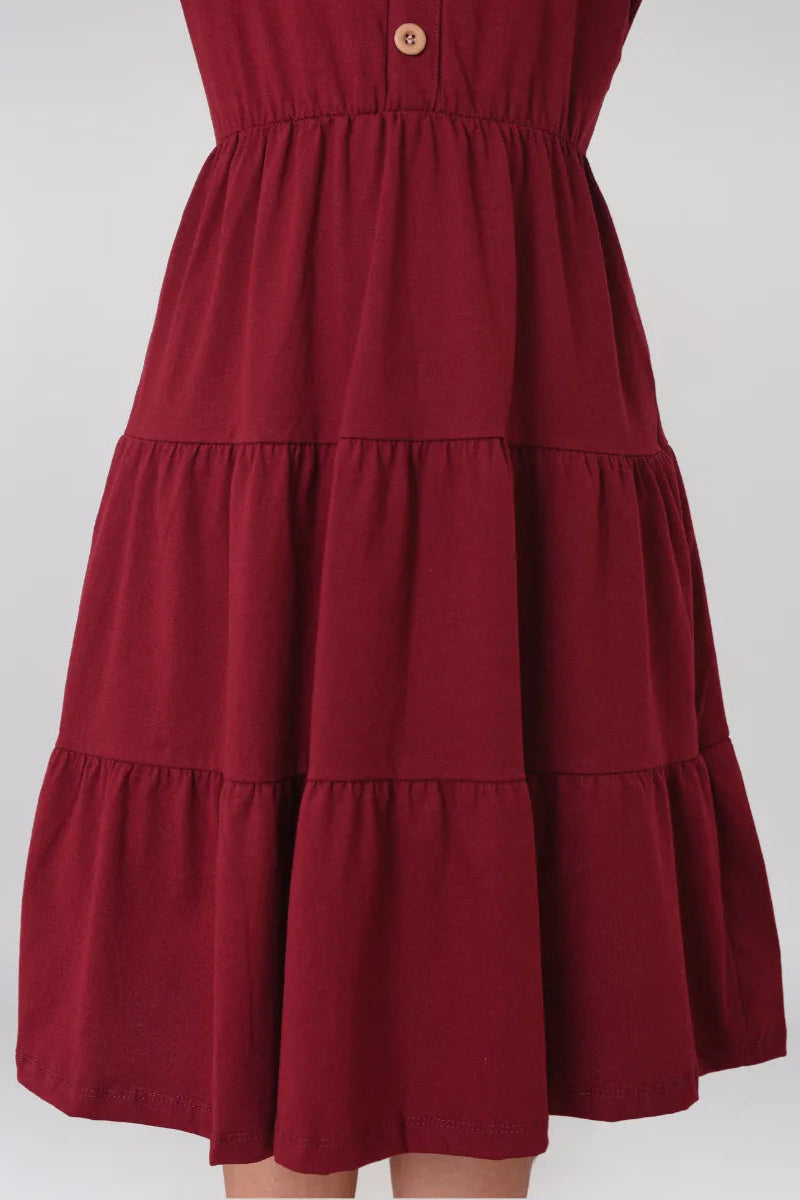 Vestido Feminino Midi Moda Evangélica Soltinho Confortável - Manuela