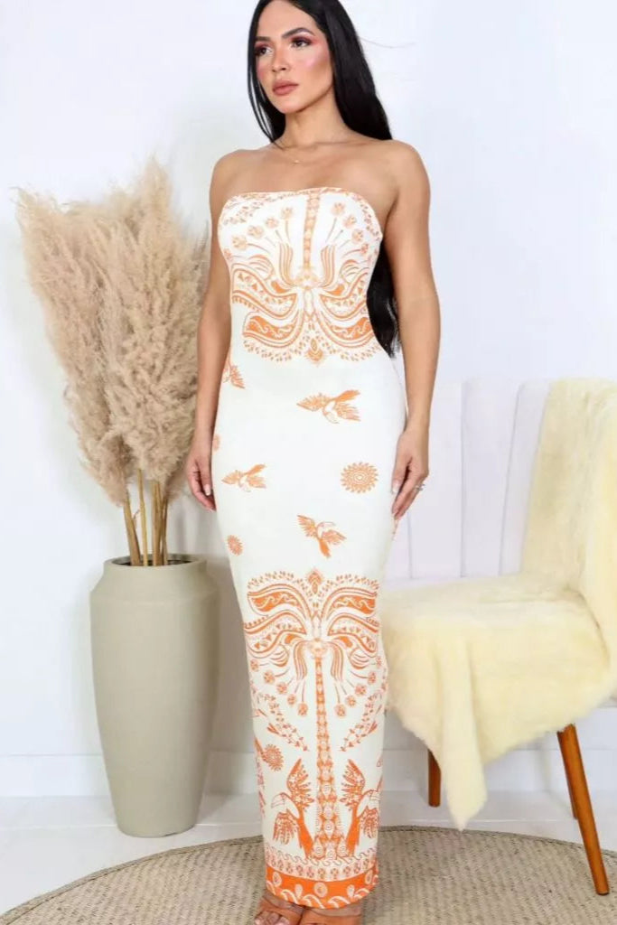 Vestido Longo Florido Tomara que Caia - Emma