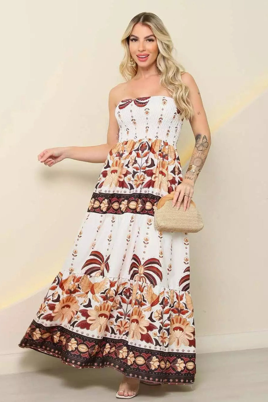 Vestido Longo Tomara que Caia com Elastex - Sabrina