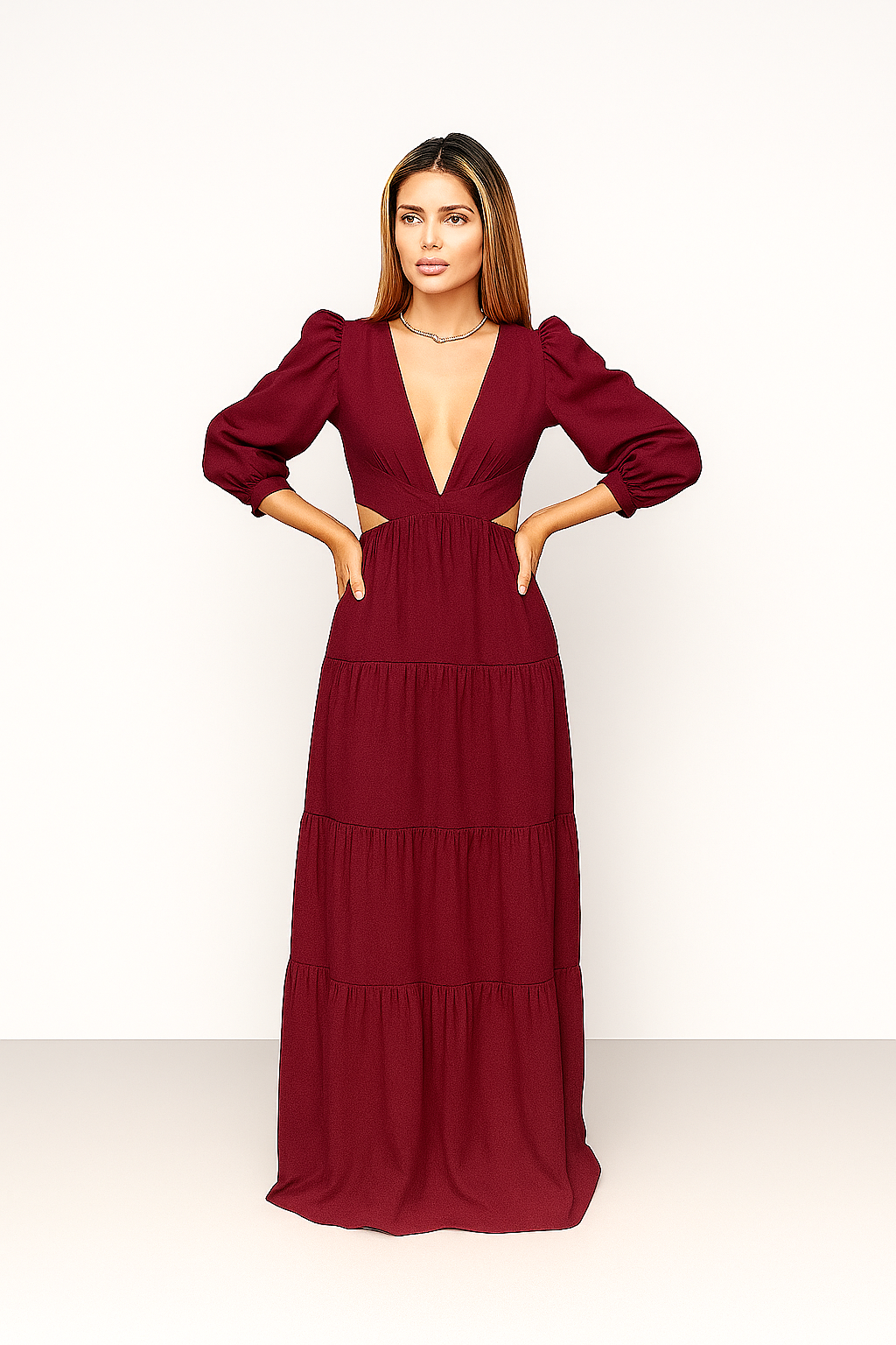 Vestido Longo Manga Longa - Bruna