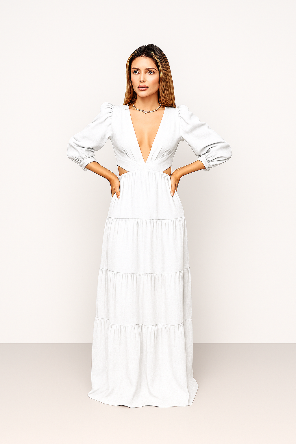 Vestido Longo Manga Longa - Bruna