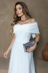 Vestido Mídi de Noivado Ombro a Ombro - Tamires