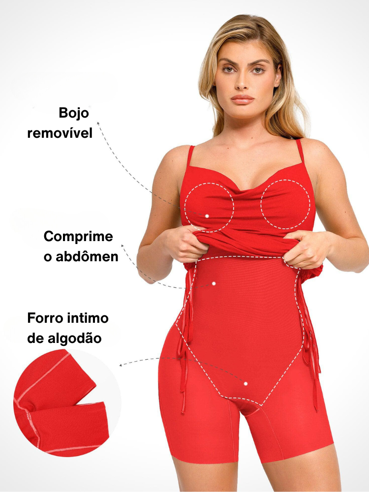 Vestido Com Forro de Compressão - Elena