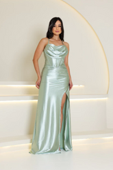 Vestido Longo Alças Finas e Costas Abertas - Betina