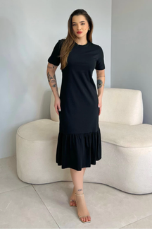 Vestido Midi com mangas - Savana