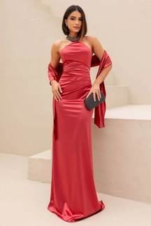 Vestido Longo Gola Bordada - Nádia