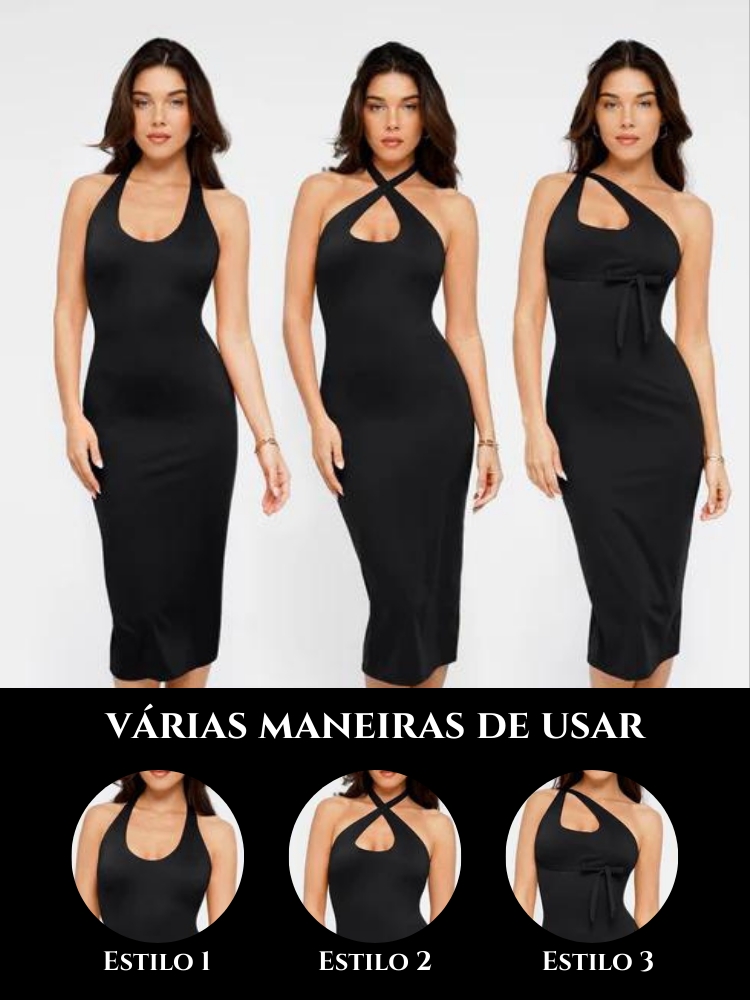 Vestido Com Forro de Compressão - Laine