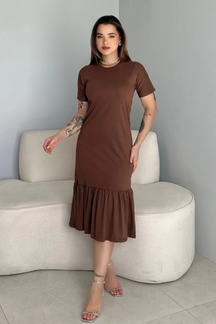 Vestido Midi com mangas - Savana