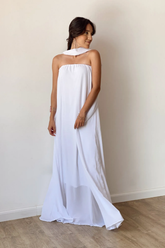 Vestido Longo Noivado Tomara Que Caia Com Faixa – Thayná