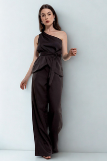 Conjunto Alfaiataria Calça e Blusa Ombro Único Assimétrico - Kessia