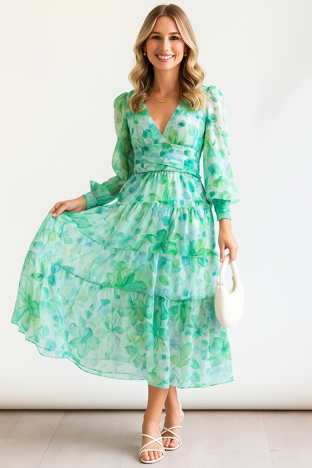 Vestido Midi com Manga Longa - Seraphina