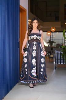 Vestido Longo De Lastex Alcinha De Amarrar - Scarlety