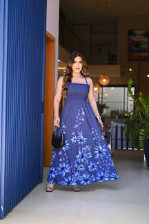 Vestido Longo De Lastex Alcinha De Amarrar - Scarlety