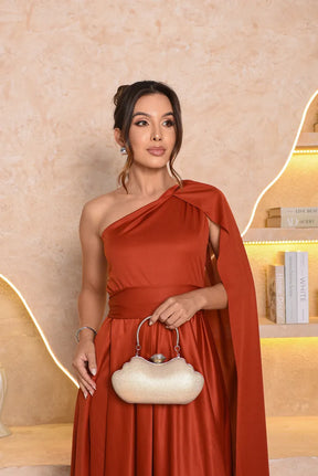 Vestido Feminino Longo Com Capa Festa Madrinha Casamento - Mari