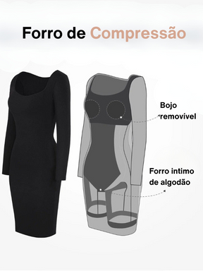 Vestido Com Forro de Compressão - Paloma