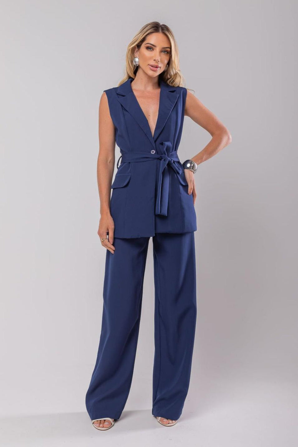Conjunto Alfaiataria Blazer Colete e Calça - Lorena