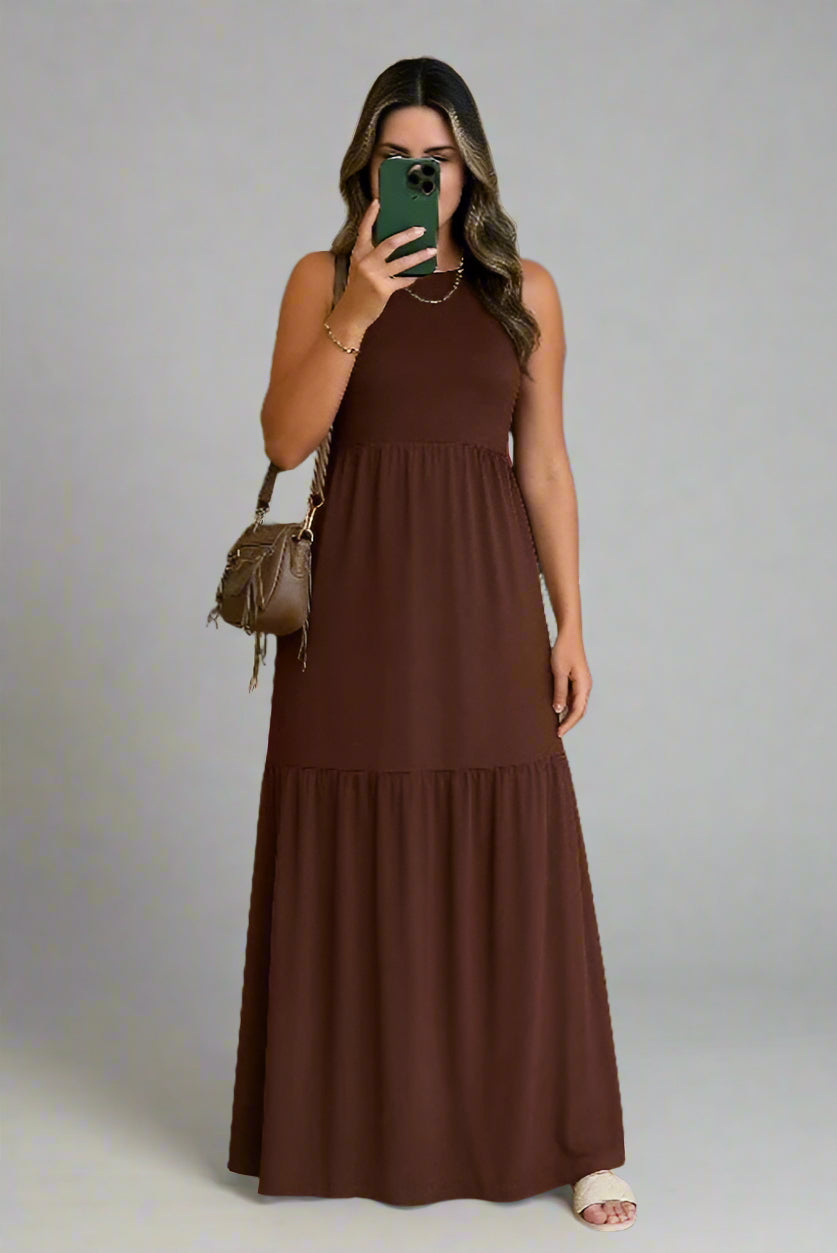 Vestido Longo Drapeado Soltinho - Yara