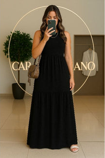 Vestido Longo Drapeado Soltinho - Yara