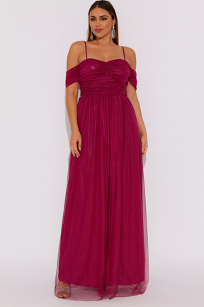 Vestido Longo de Tule - Anastacia