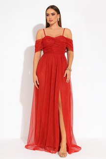 Vestido Longo de Tule - Anastacia