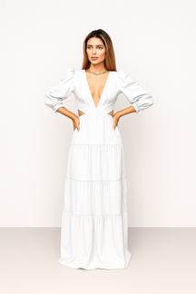 Vestido Longo Manga Longa - Bruna