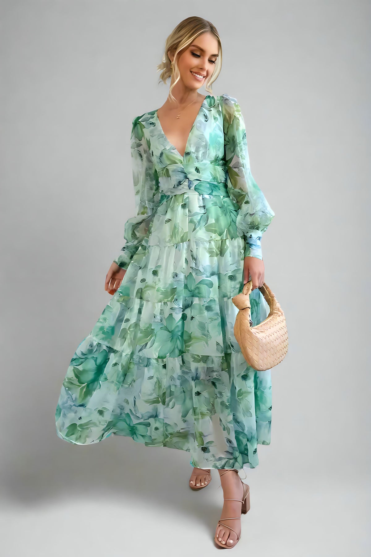 Vestido Midi com Manga Longa - Seraphina