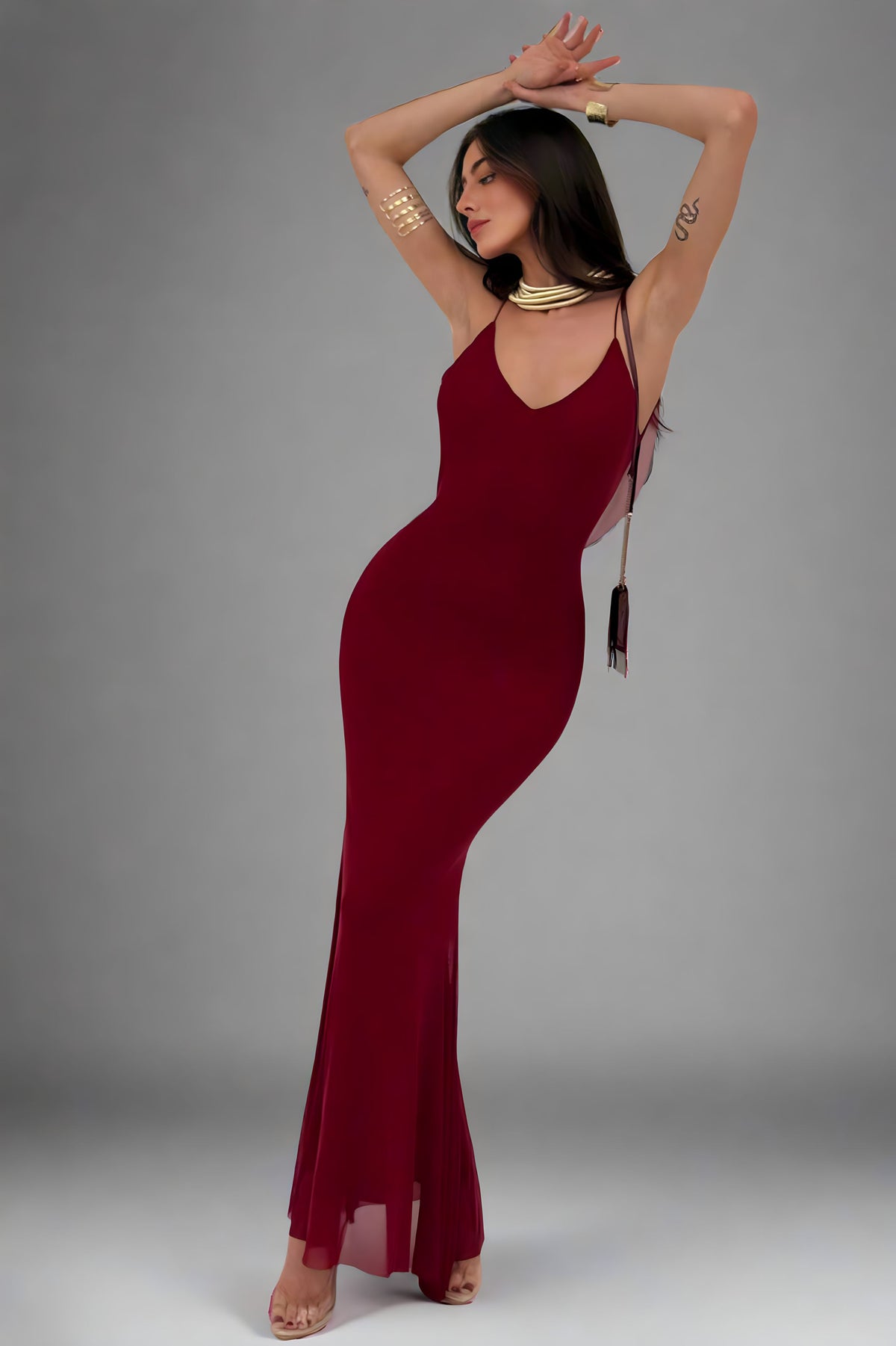 Vestido Longo com Costas Abertas - Adele